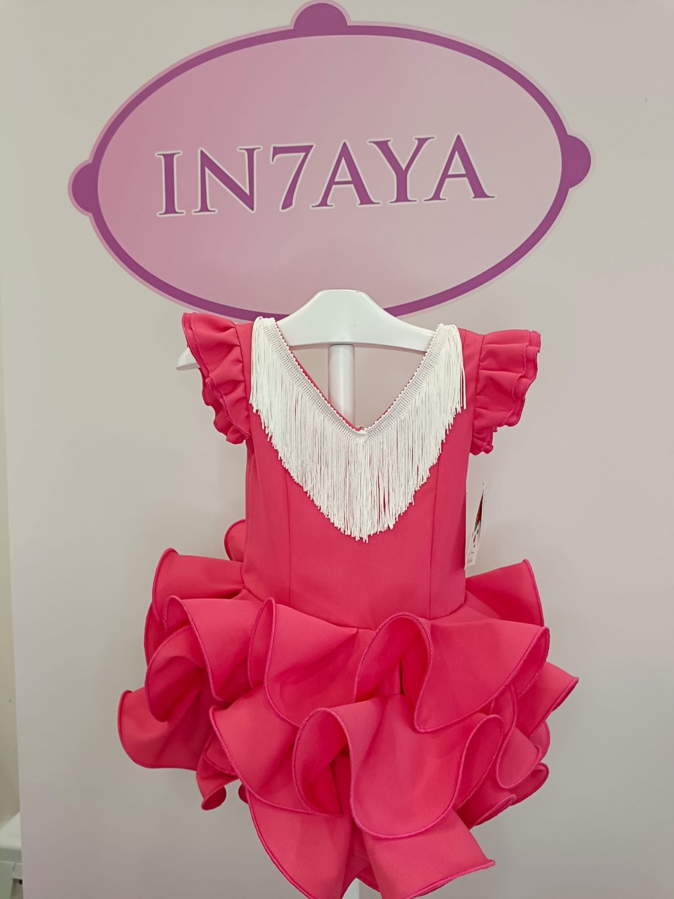 Traje de flamenca para bebé con flecos, Intaya