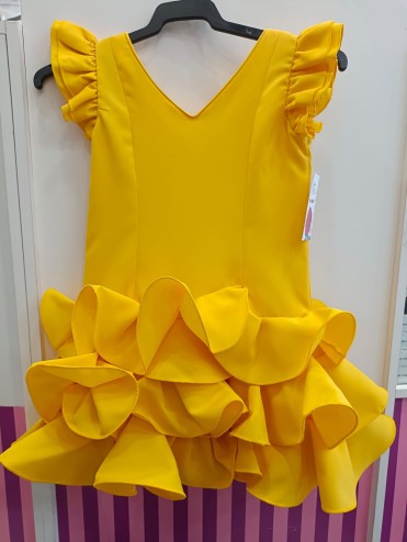 TRAJE DE FLAMENCA LISO TALLA GRANDE