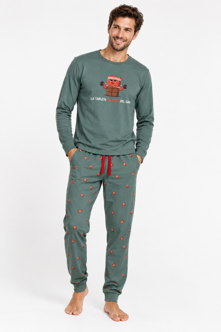 PIJAMA DE CABALLERO  ALGODON FINO (LA TABLETA MAS DULCE DEL GIM)