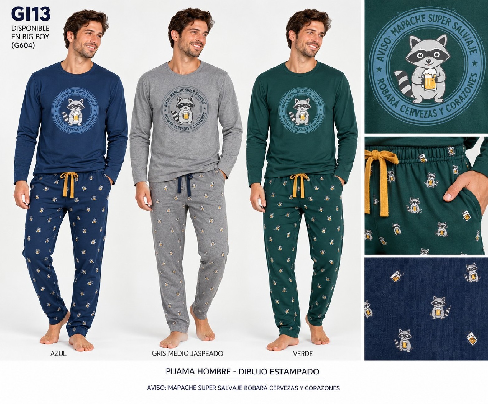 PIJAMA ALGODON FINO DE CABALLERO