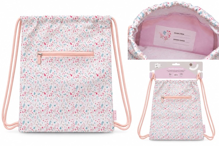 MOCHILA SACO INFANTIL MODELO PETALOS