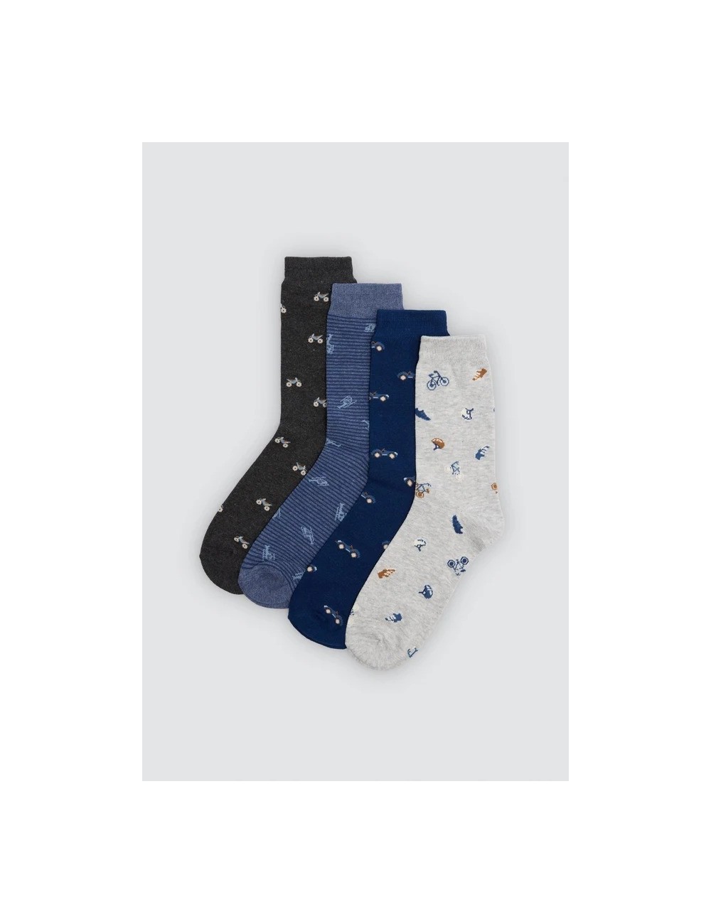 calcetines  ysabel mora estampado vehículos 22106