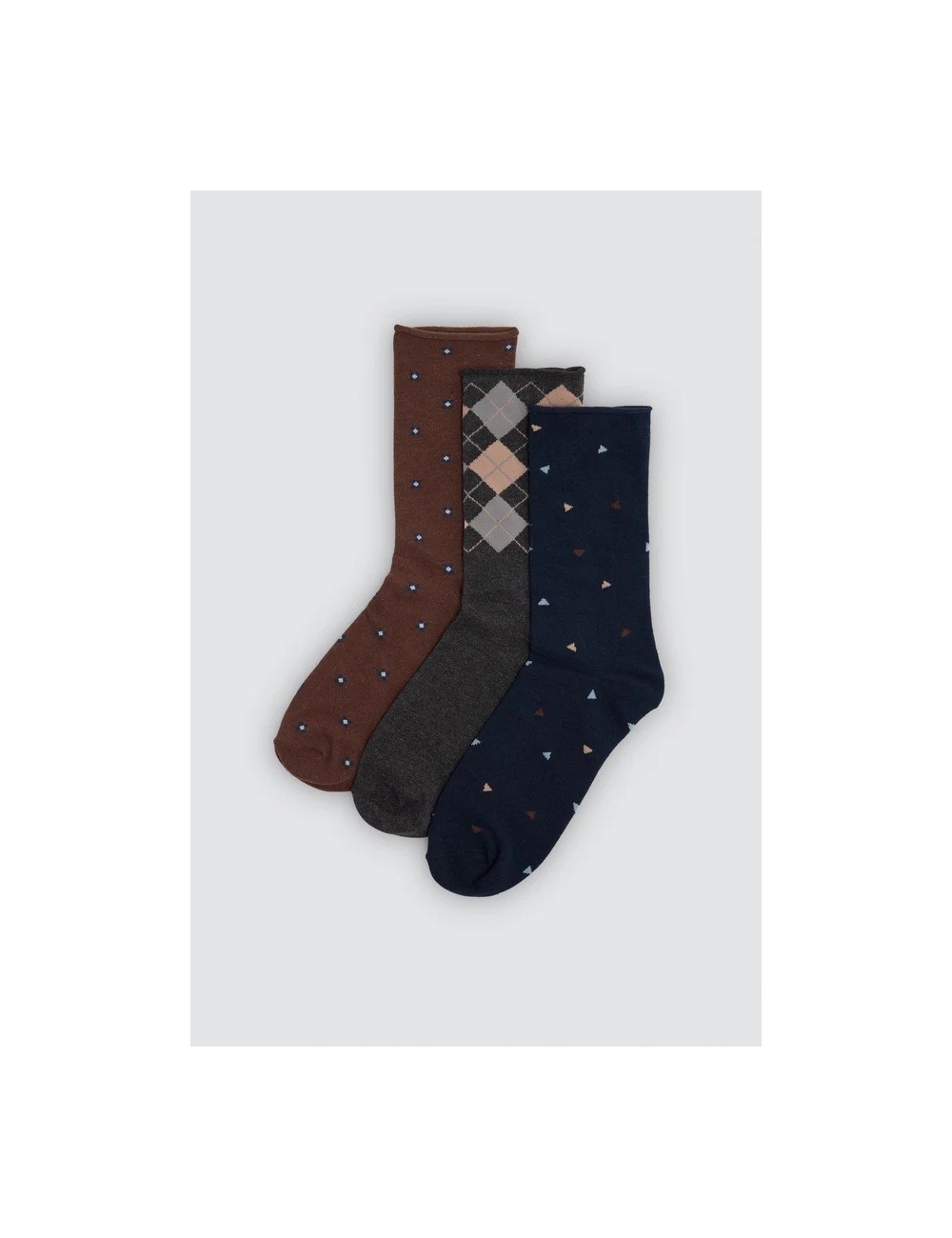 calcetines sin puño estampados geométricos ysabel mora 22108