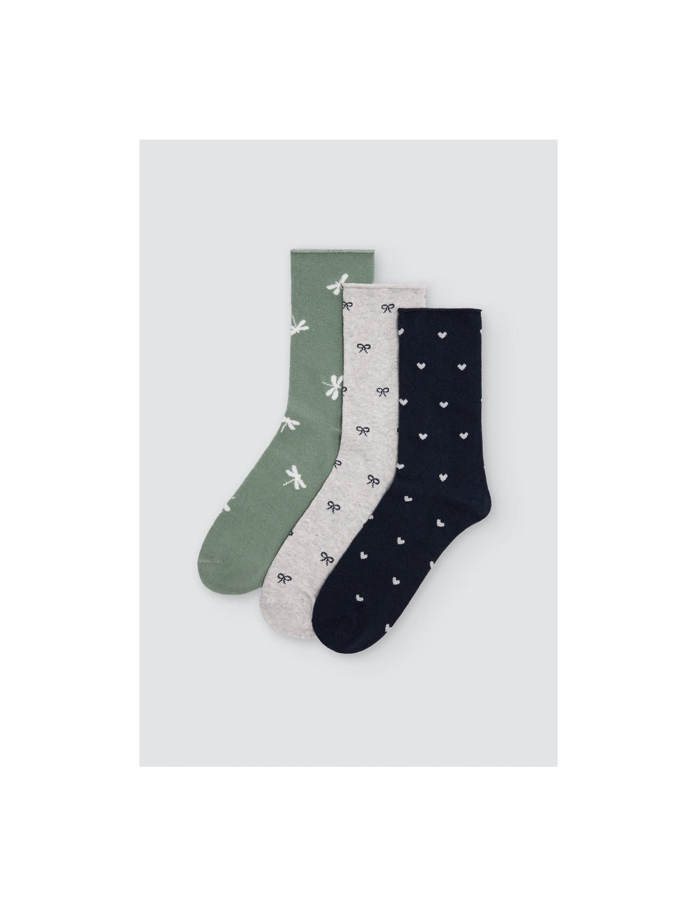 calcetines algodón estampados sin puño fantasía ysabel mora 12100
