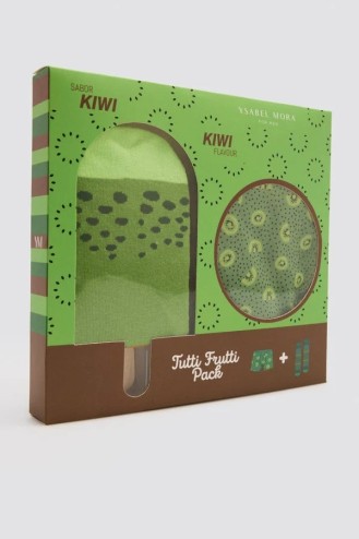 Pack bóxer y calcetines algodón estampado kiwis ysabel mora