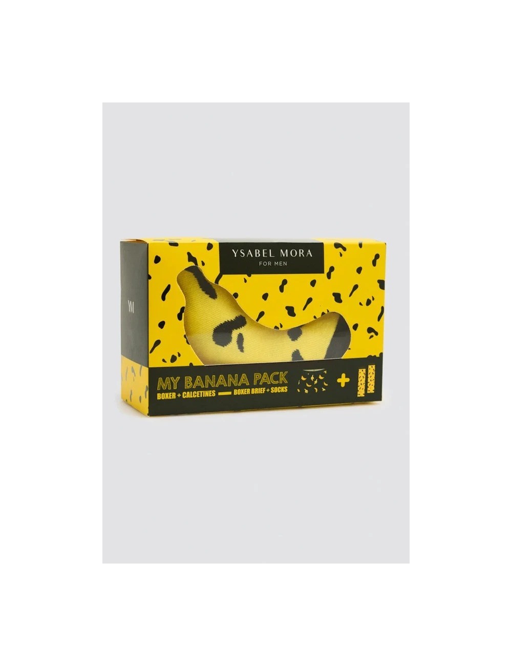 Pack bóxer y calcetín algodón estampado plátanos ysabel mora