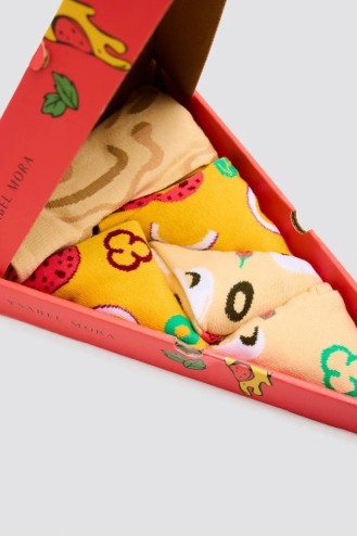 Pack regalo calcetines pizza ysabel mora