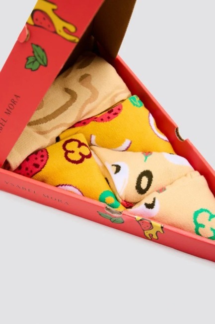 Pack regalo calcetines pizza ysabel mora