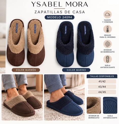 ZAPATILLAS DE CASA DESTALONADAS BORREGO 24098