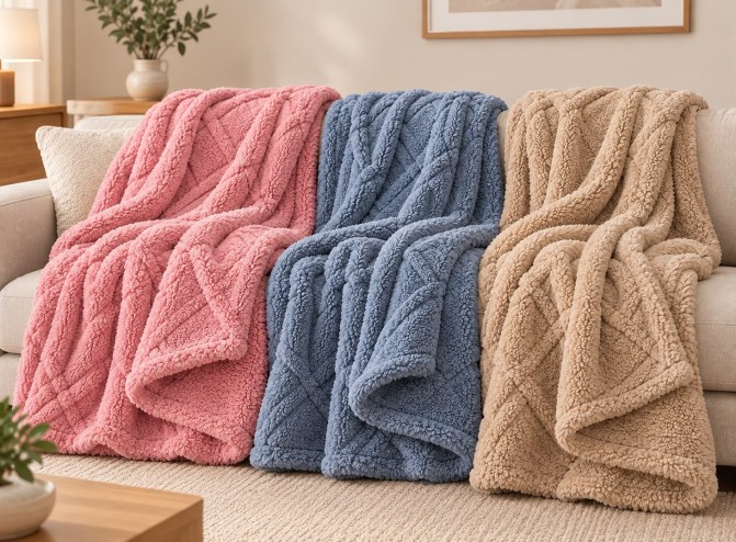 Manta de sofá borrego modelo Canva – Miracle Home