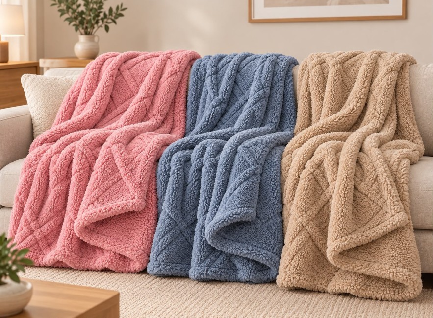 Manta de sofá borrego modelo Canva – Miracle Home