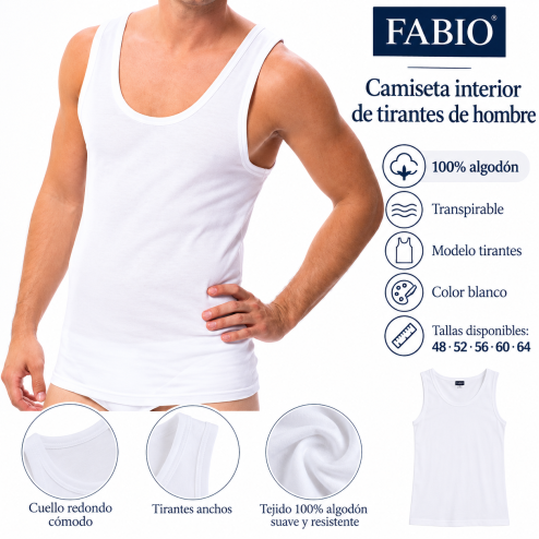 CAMISETA TIRANTE DE ALGODÓN FABIO