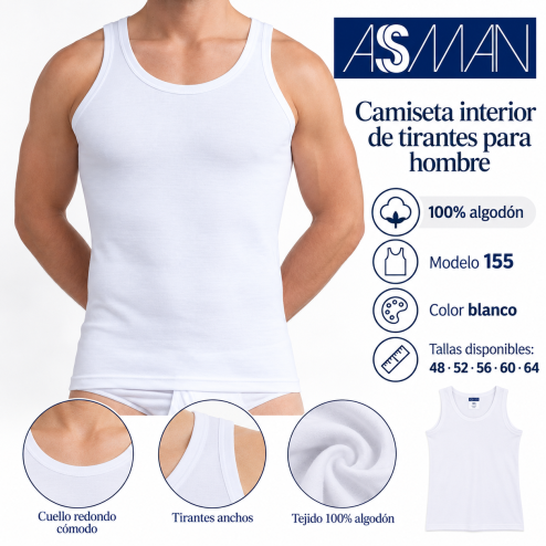 CAMISETA TIRANTE ALGODON ASSMAN