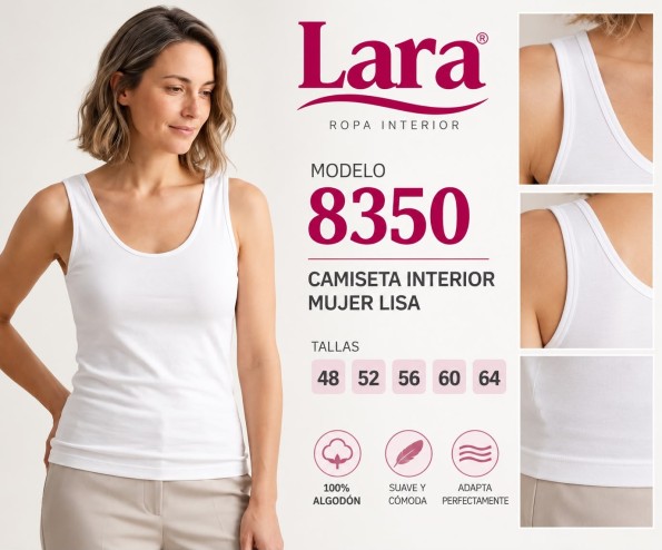 Camiseta de tirante de mujer lisa